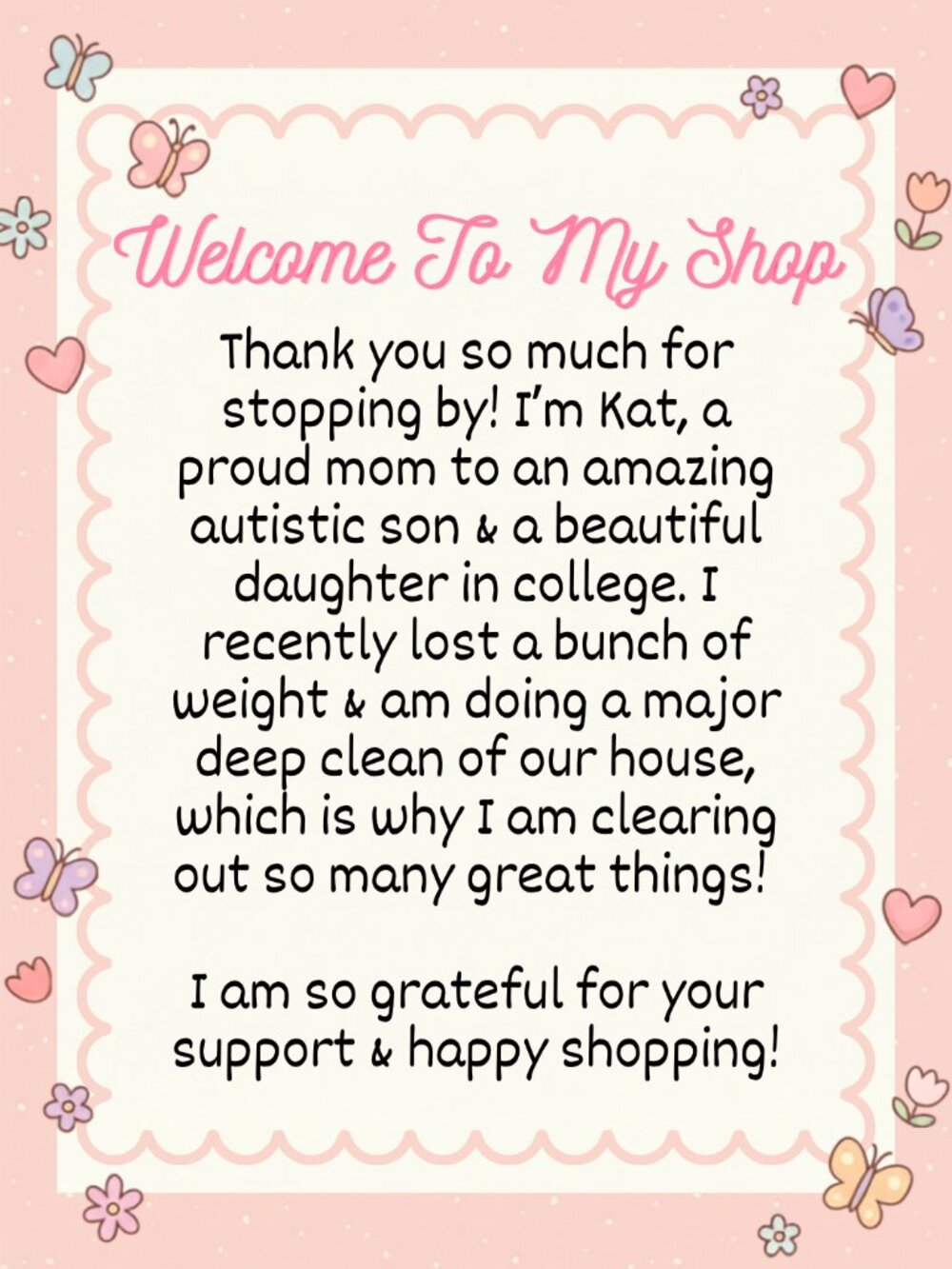 🌸 Welcome To My Shop! Policies, Shipping & Info 🌸